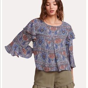𝅺nwot JACK BB DAKOTA EAT SLAY LOVE PRINTED TOP S